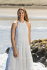 Amalfi White Shirred Maxi Dress