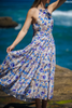 Amalfi Blue Floral Maxi Dress