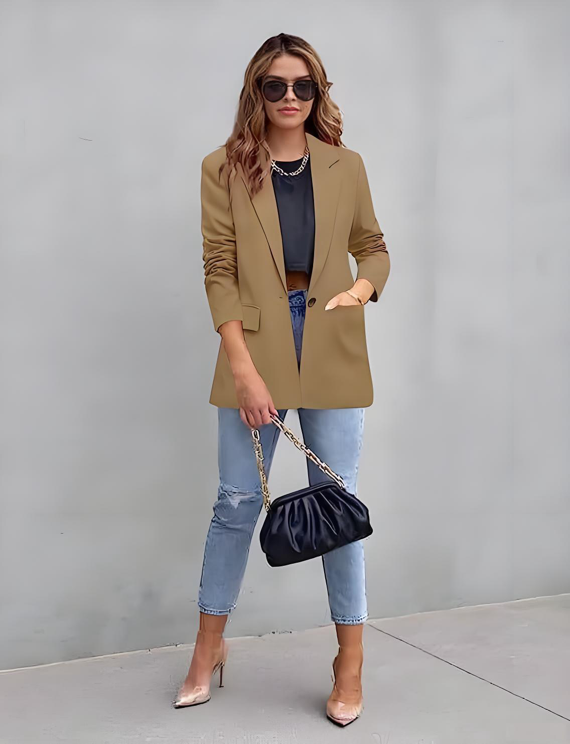 Customizable slim fit linen jacket