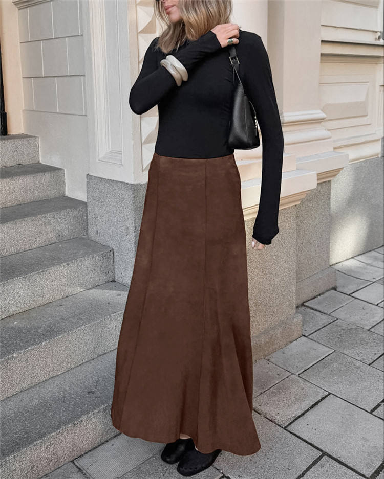 Womens Long Skirts High Slim Casual Skirt Saia Casual