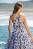 Amalfi Blue Floral Maxi Dress