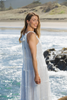 Amalfi White Shirred Maxi Dress