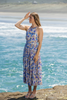 Amalfi Blue Floral Maxi Dress