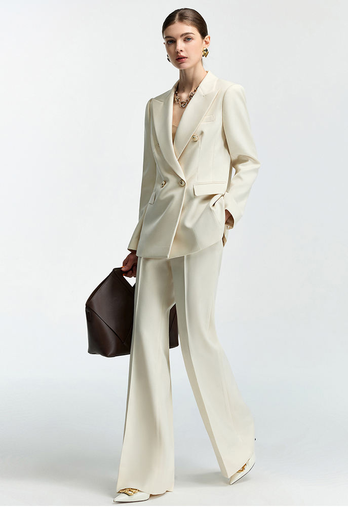Custom Fashion Ladies Double Breasted Women'S Suit Jacket 